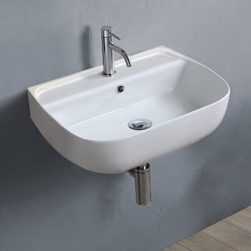 Small Ceramic Wall Mounted or Vessel Sink CeraStyle 078500-U